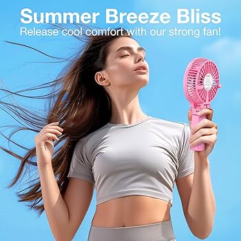 "Mini fan USB Rechargeable Handheld & Desktop Fan